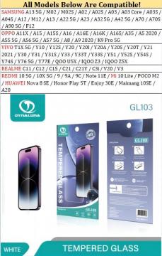 Film Protection d'écran en Verre trempé pour Samsung Galaxy A12 / M42 5G / OPPO A5 2020 / A15 / A16 / A55 5G / Xiaomi Mi 10 Lite / Redmi 10 5G / Redmi Note 11E / Alcatel 1S 2021 / MOTO E20 / E40 / TCL 10SE / ZTE A51 / A70/ Narzo 20 / Realme C33